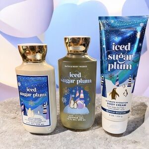 Bath & Body Works Iced Sugar Plum Set – Blue & Gold Accents